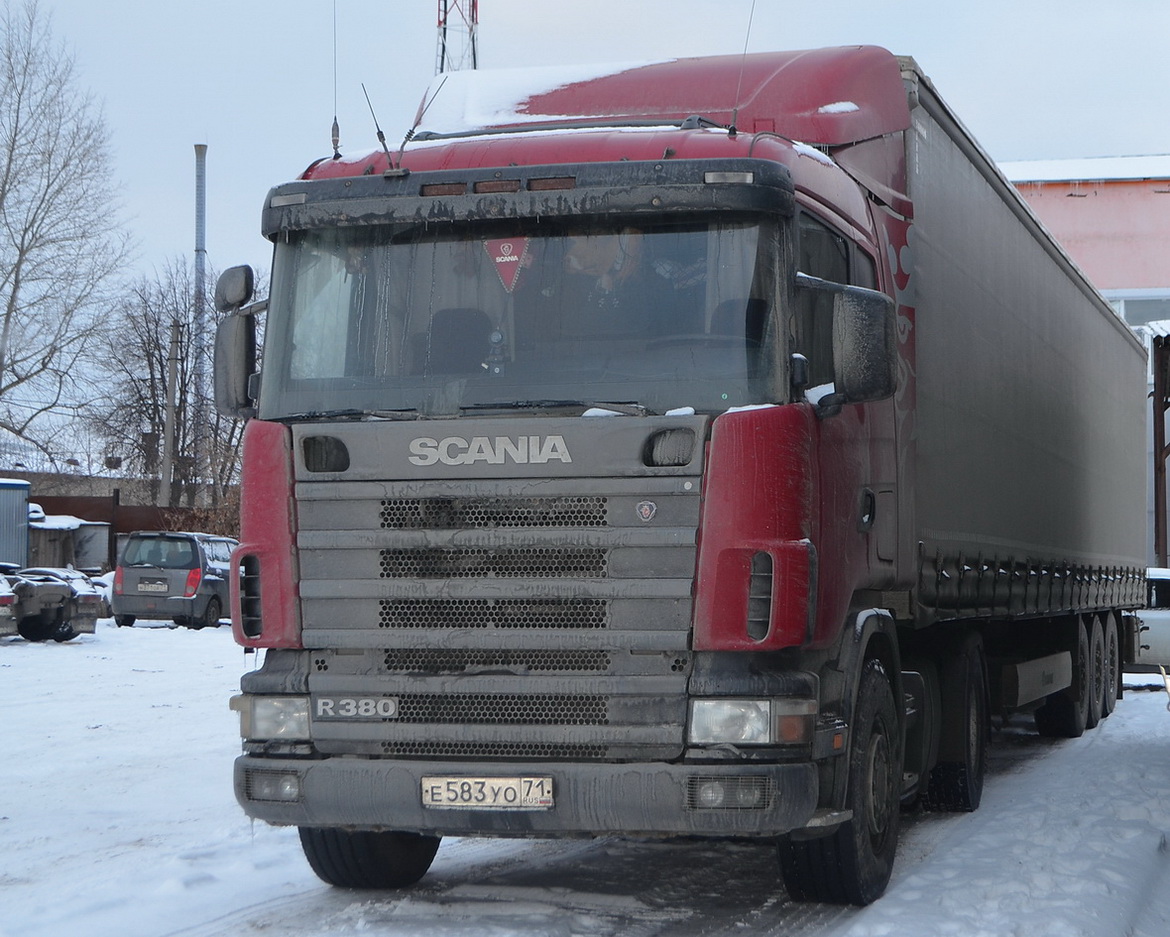 Седельный тягач Scania R380*, #Е 583 УО 71. Тула, улица Большая