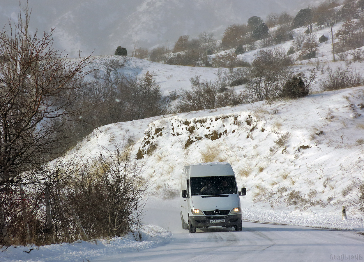 Фургон Mercedes-Benz Sprinter #В 781 ОА 82. Крым, шоссе Алушта - Феодосия, близ Весёлого