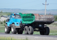 Трактор Т-150К № 8884 ЕЕ 31 с самосвальным двухосным прицепом № 2115 ЕК 31. Белгородская область, г. Алексеевка, автодорога Р-185 "Белгород - Павловск"