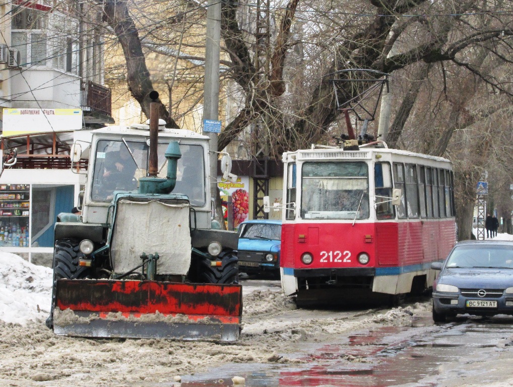  Трактор Т-150К с бульдозерным отвалом. Николаев, улица Потёмкинская