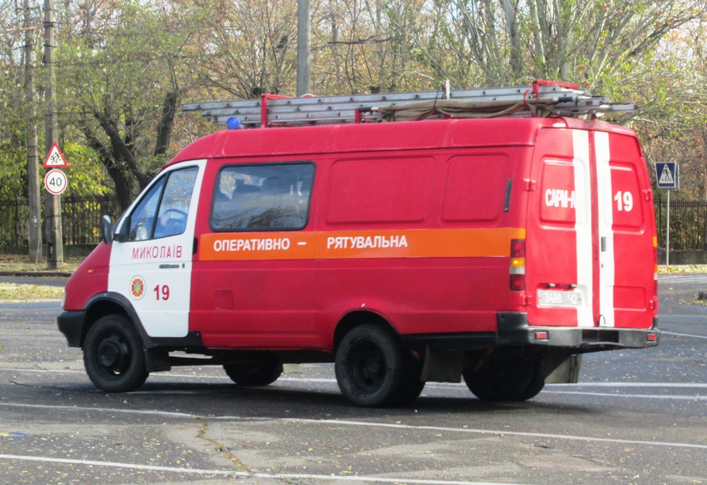 Оперативно-спасательная машина на базе ГАЗ-27052* "Газель" #3488 Ч2. Николаев, улица Акима