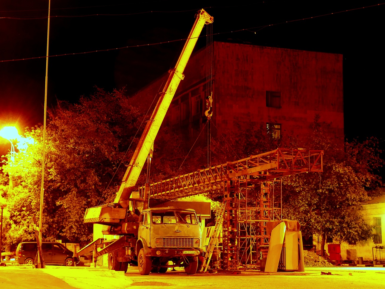 Кран КС-3577 на шасси МАЗ-5334 #АК 2572 СА. Крым, Симферополь