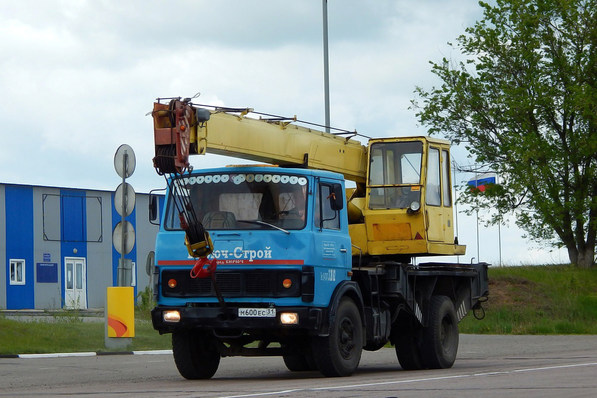 Автокран КС-3577-2 на шасси МАЗ-5337 # М 600 ЕС 31. Белгородская область, г. Бирюч