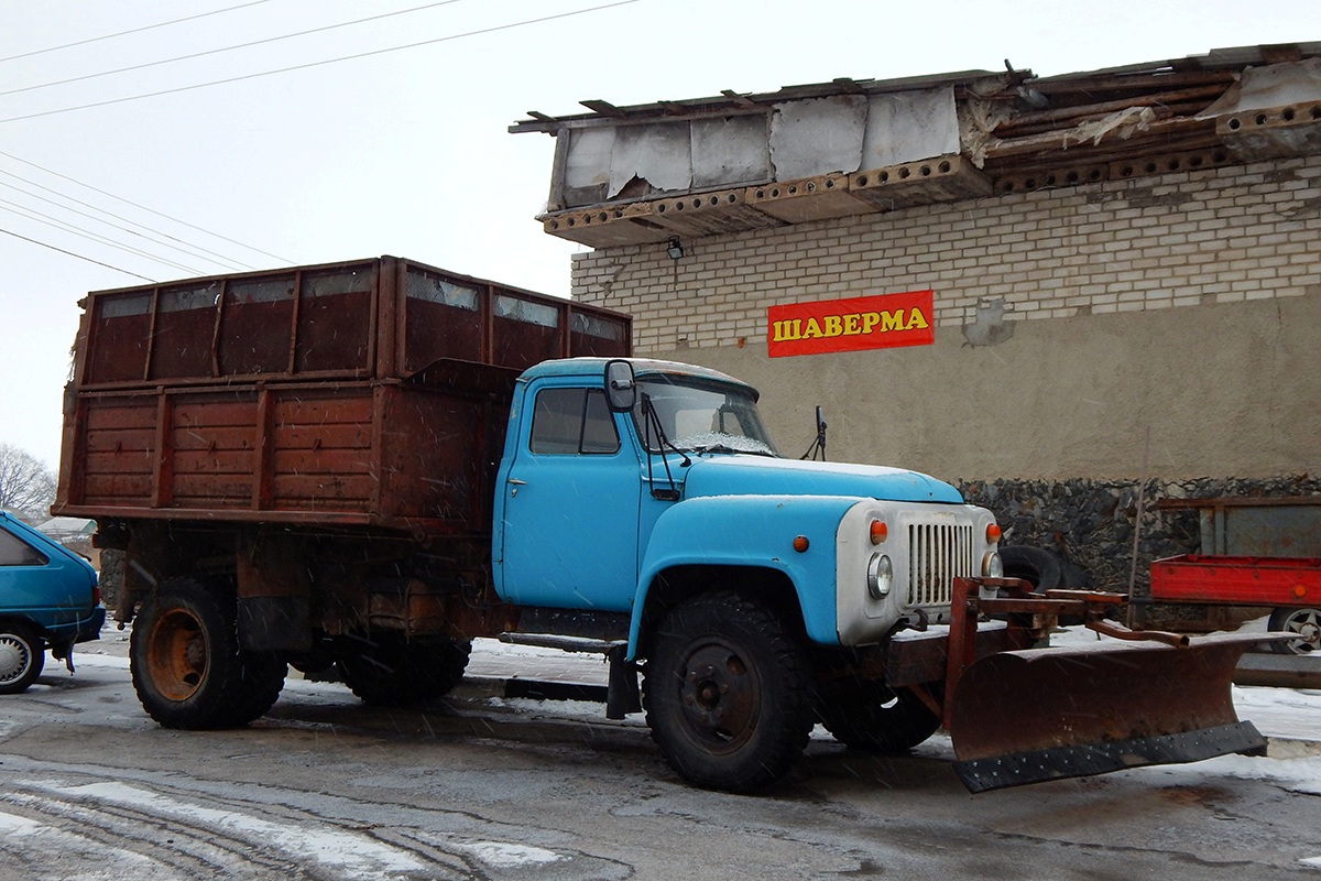 Самосвал ФАЗ-3508 с отвалом на шасси ГАЗ-53-14  #5684 БЕП. Белгородская область, Корочанский район, с. Бехтеевка
