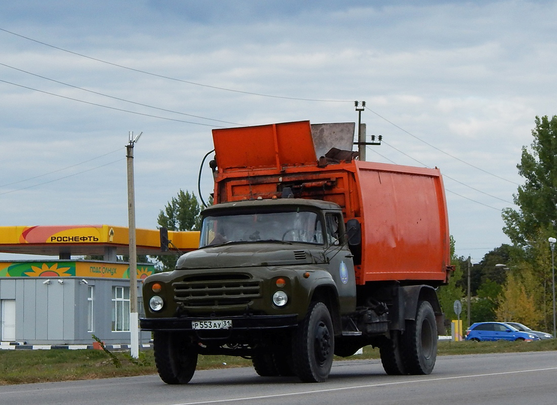 Мусоровоз КО-440-4 на шасси ЗиЛ-431412 #Р 553 АУ 31. Белгородская область, г. Новый Оскол, автодорога Р-185 "Белгород - Павловск"