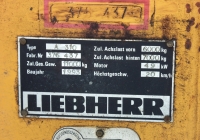 Заводская табличка экскаватора Liebherr A310. Севастополь