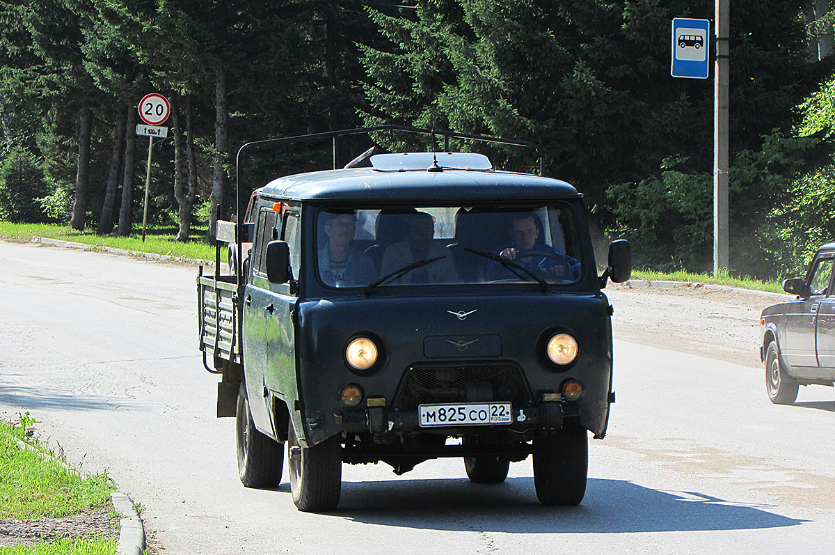 Автомобиль УАЗ-39094 #М 825 СО 22. Алтайский край, Змеиногорск, улица Ленина