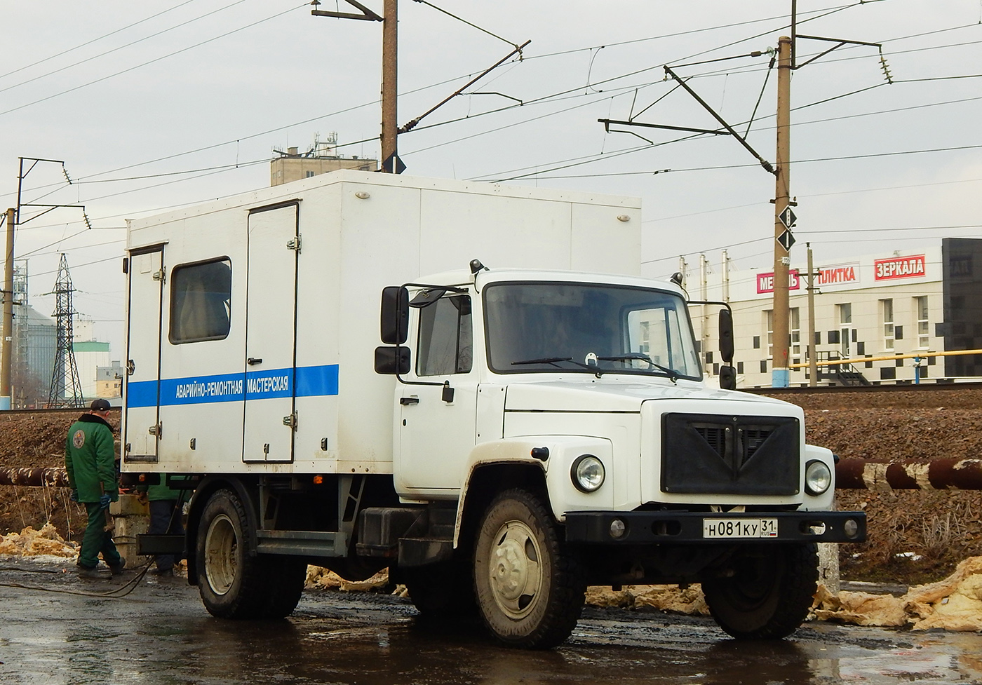 Аварийно-ремонтная мастерская 47953-0000010-21 на шасси ГАЗ-3309 #Н 081 КУ 31. Белгородская область, г. Алексеевка, улица Тимирязева