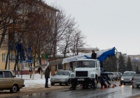 Автоподъёмник на шасси ГАЗ-3309 #О 803 ВК 31. Белгородская область, г. Алексеевка, улица Победы