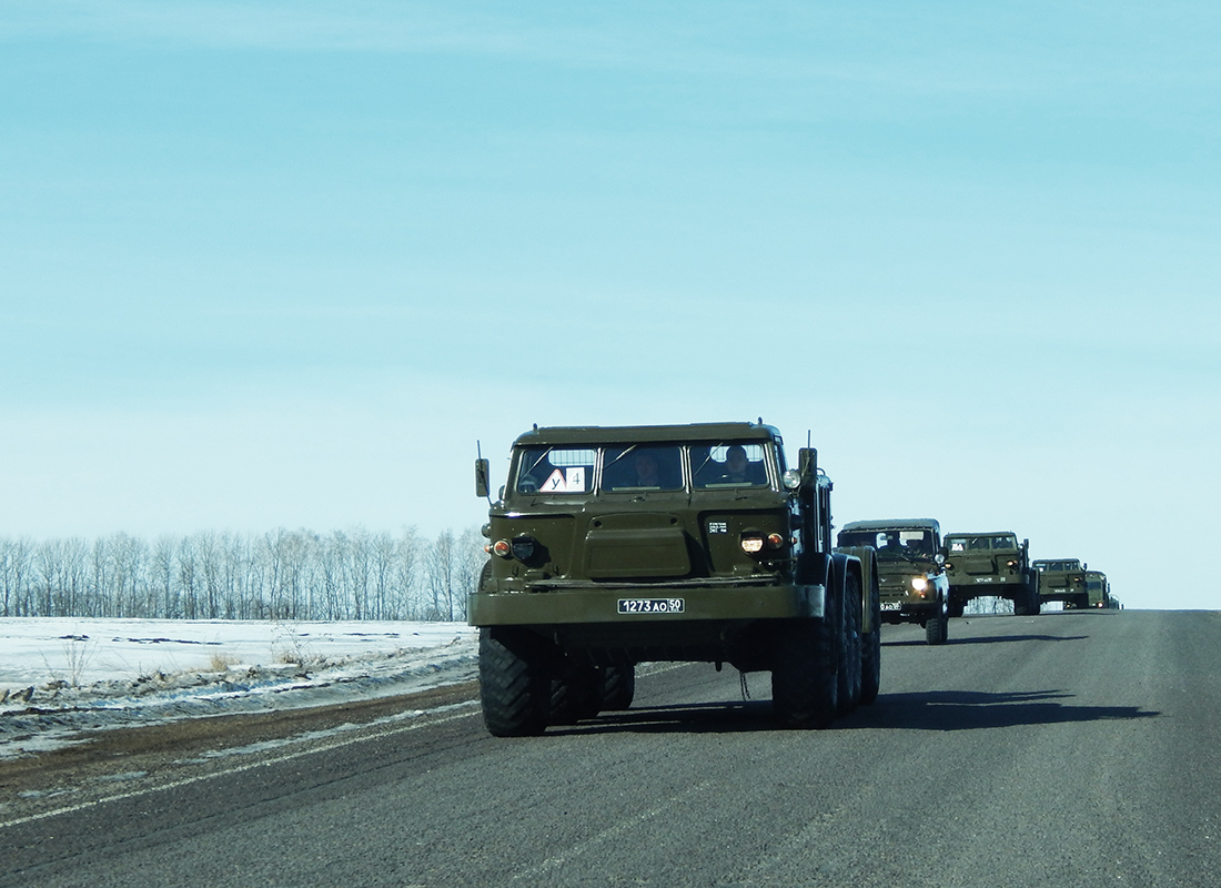 Автомобиль ЗиЛ-135ЛМ #1273 АО 50. Воронежская область, Острогожский район, автодорога Р-194 "Воронеж - Луганск"