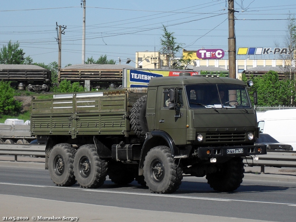 Армейский грузовик КамАЗ-43114 #2773 ЕЕ 43. Санкт-Петербург, проспект Косыгина 