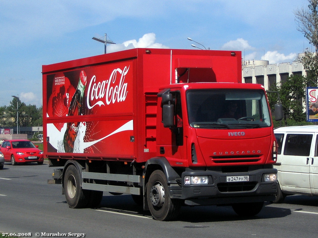 Фургон 384490 на шасси IVECO EuroCargo МL 180Е28 #В 247 РУ 98. Санкт-Петербург, Пулковское шоссе