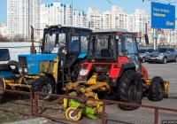 Подметально-уборочные машиины на базе тракторов ВТЗ-2048А #11750 КС и МТЗ-82.1. Киев, проспект Николая Бажана