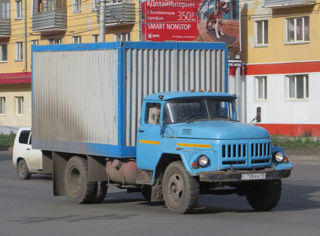 Фургон на шасси ЗиЛ-431410 #С 708 ВВ 45. Курган, Пролетарская улица