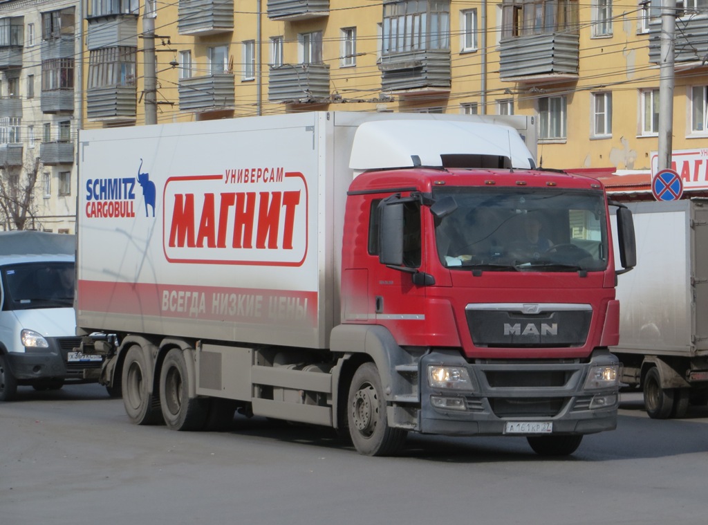Фургон Schmitz Cargobull M.KO 7.7 FP 25 на шасси MAN TGS 28.360 #А 161 КР 37. Курган, Пролетарская улица