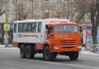 Вахтовый автобус НефАЗ-4208* на шасси КамАЗ-43114-15. Курган, улица Коли Мяготина 