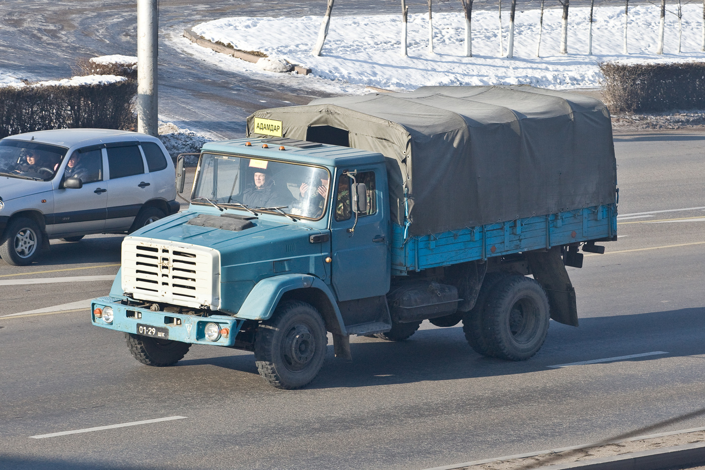 Грузовик ЗиЛ-433362 ПВ ВС РК #01-29 шк. Алматы, улица Саина