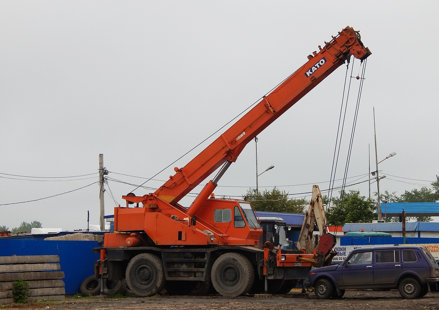 Кран KATO KR-300S #М 924 ЕВ 161. Белгородская область, г. Старый Оскол, Стойленское шоссе