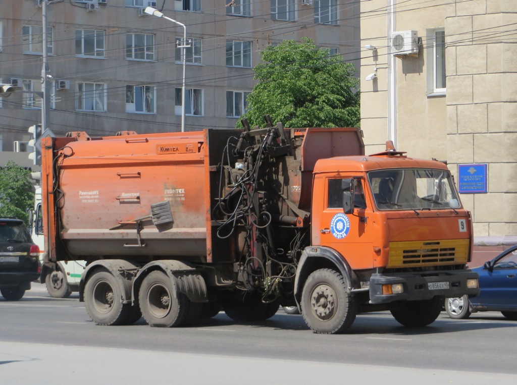 Мусоровоз МК-4454-37 (МКМ-4707) на шасси КамАЗ-65115 #О 856 ЕХ 45. Курган, улица Куйбышева
