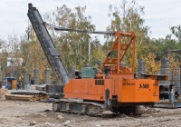 Крановое использование бурильно-сваебойной установки Hitachi PD100-89R. Алматы, проспект Абая