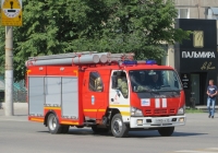 Пожарная автоцистерна АЦ-2,0-40/2(NQR75P) на шасси Isuzu NQR 75 R #Н 983 КА 45. Курган, улица Куйбышева