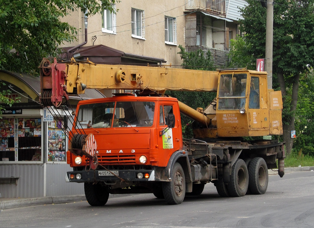 Автокран КС-4572А "Галичанин" на шасси КамАЗ-53213. Калуга, Заводская улица
