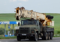 Автокран МКАТ-40 на шасси КрАЗ-250 # С 608 НМ 71. Белгородская область, Алексеевский район, автодорога Р-185 "Белгород - Павловск"
