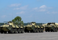 Колонна БТР-82А. Калуга, набережная Яченского водохранилища