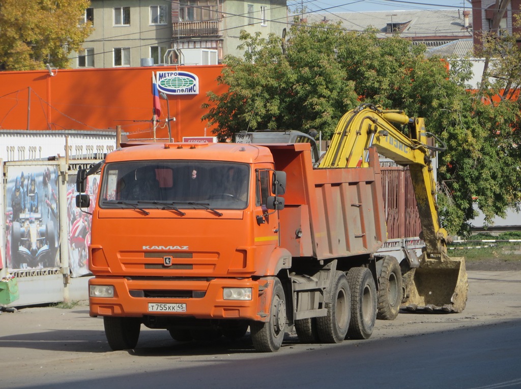 Самосвал КамАЗ-45147 на шасси КамАЗ-65115 #Т 755 КК 45. Курган, улица Куйбышева 