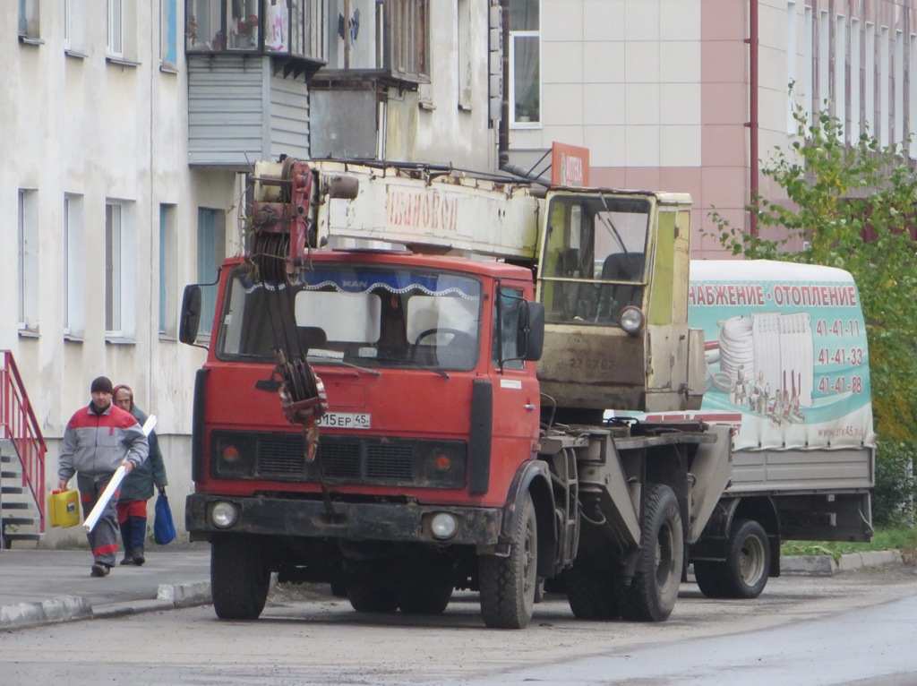 Автокран КС-3577-2 на шасси МАЗ-5337 #У 815 ЕР 45. Курган, улица Кравченко