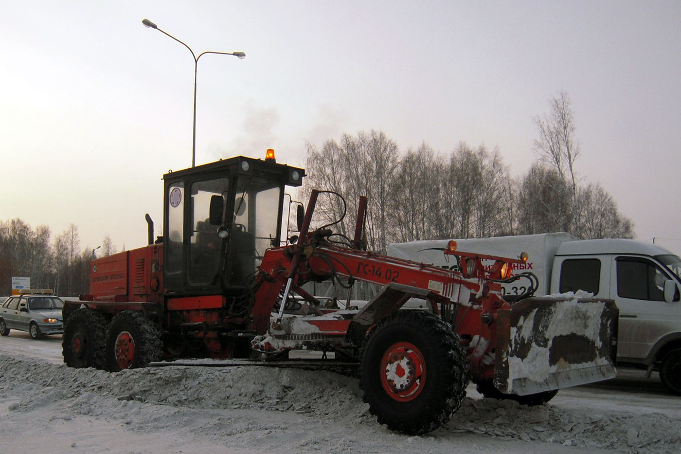 Автогрейдер ГС-14.02 #8084 ТС 72. Тюмень, Объездная дорога