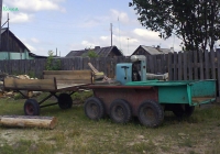 Самоходная тележка ТС-350 с прицепом. Свердловская область, Луговской