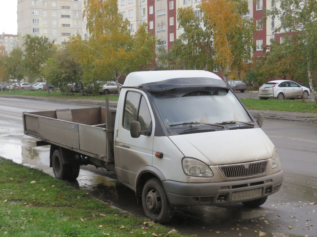 Бортовой грузовик на шасси микроавтобуса ГАЗ-32213 #К 644 КХ 45. Курган, улица Карла Маркса
