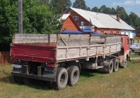 Полуприцеп #АТ 9600 72 в составе автопоезда. Свердловская область, Луговской, Тугулымская улица