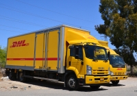 Фургон компании DHL на шасси Isuzu #91-536-12 . Израиль, Хайфа