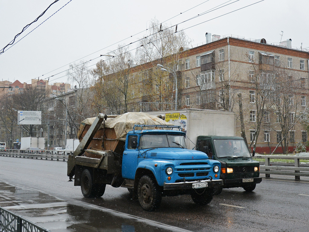 Бункеровоз на шасси ЗиЛ-495710 #М 116 СО 77. Москва, Большая Академическая улица 