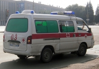 Автомобиль скорой помощи на базе Hyundai H100 #С 078 КХ 66. Екатеринбург, площадь Первой пятилетки