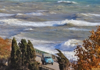 ГАЗ-52-04 #Е 139 АУ 82 на берегу Капсихора . Крым, Морское, шоссе Алушта - Феодосия