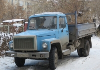 Самосвал ГАЗ-САЗ-3507-01 на шасси ГАЗ-33072 #Е 022 ВЕ 45. Курган, улица Ленина