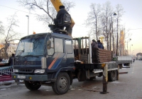 Бортовой автомобиль с КМУ Hyundai Gold #К 733 ХК 72 . Тюмень, Цветной бульвар