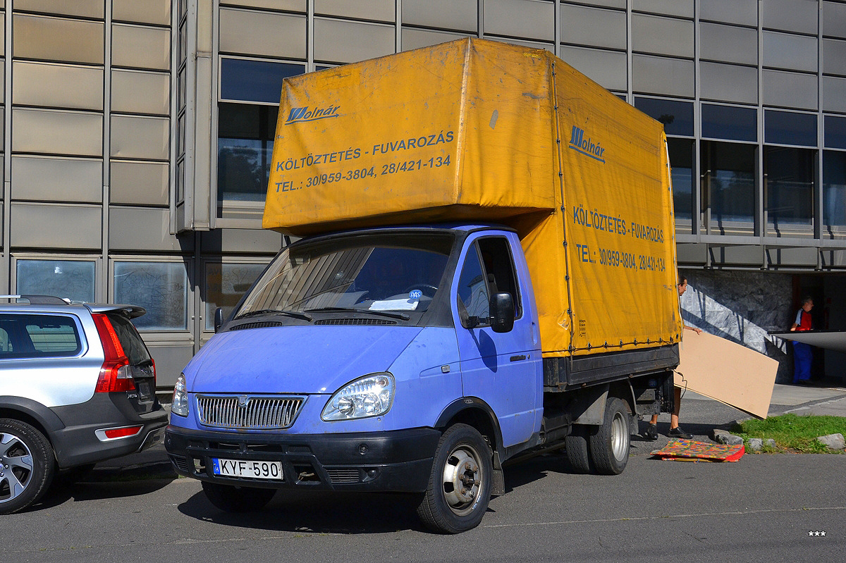 Грузовик ГАЗ-3302 "Газель" #KYF-590. Венгрия, Будапешт