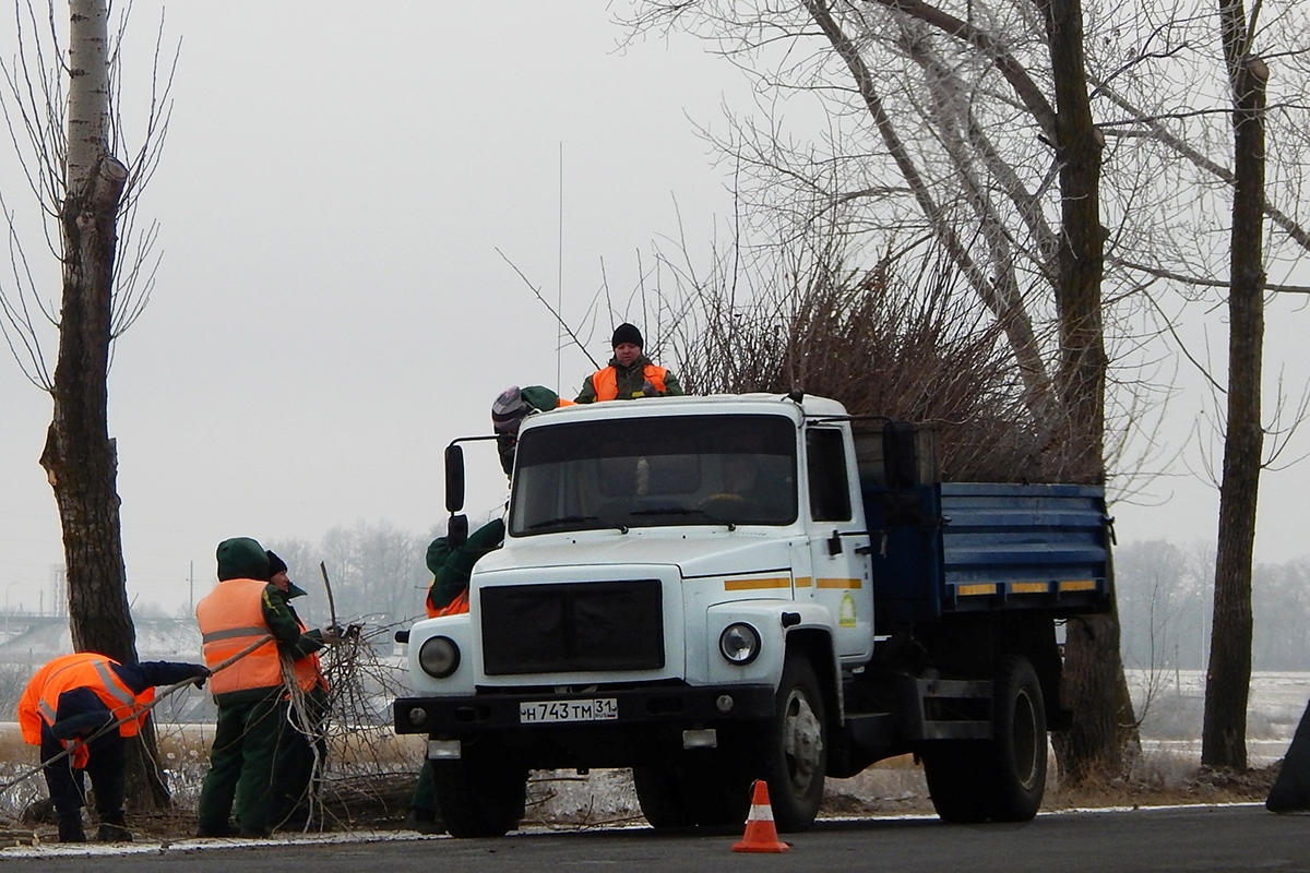 Самосвал ГАЗ-САЗ-35071 # Н 743 ТМ 31. Белгородская область, г. Старый Оскол, Стойленское шосее