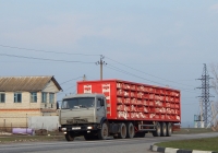 Седельный тягач КамАЗ-54115 # Е 124 ТМ 31 с полуприцепом для перевозки птицы. Белгородская область, Губкинский район, п. Троицкий