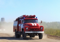Пожарная цистерна АЦ-40(130)-63Б на шасси ЗиЛ-431412 #Е 838 УА 55, ПЧ-35, город Омск. Омская область, район 1 Кирпичного завода