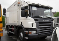 Мусоровоз Zoeller на шасси Scania P230 на автовыставке . Тюмень, Севастопольская улица