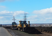 Бульдозер Caterpillar. Белгородская область, Красногвардейский район, автодорога Р-185 "Белгород - Павловск"