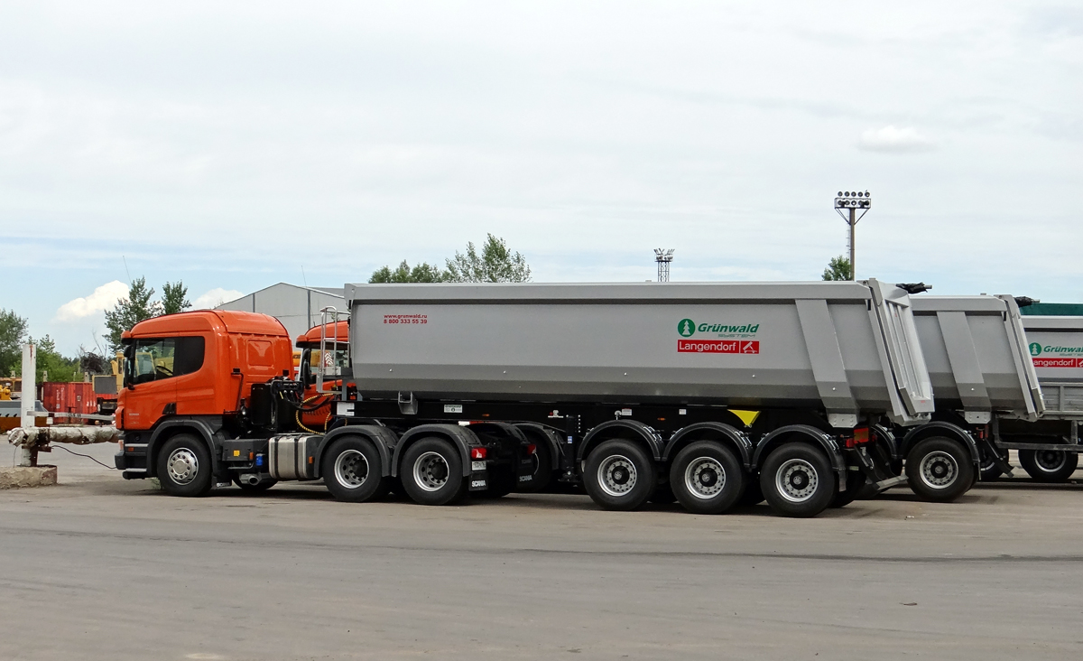 Седельный тягач Scania P400 #Т 930 РК 163. Тольятти, Поволжское шоссе