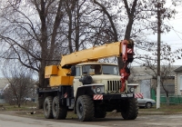 Автокран КС-3574 "Ивановец"  на шасси Урал-5557-10 # К 734 НУ 31. Белгородская область, г. Алексеевка, ул. Комсомольская