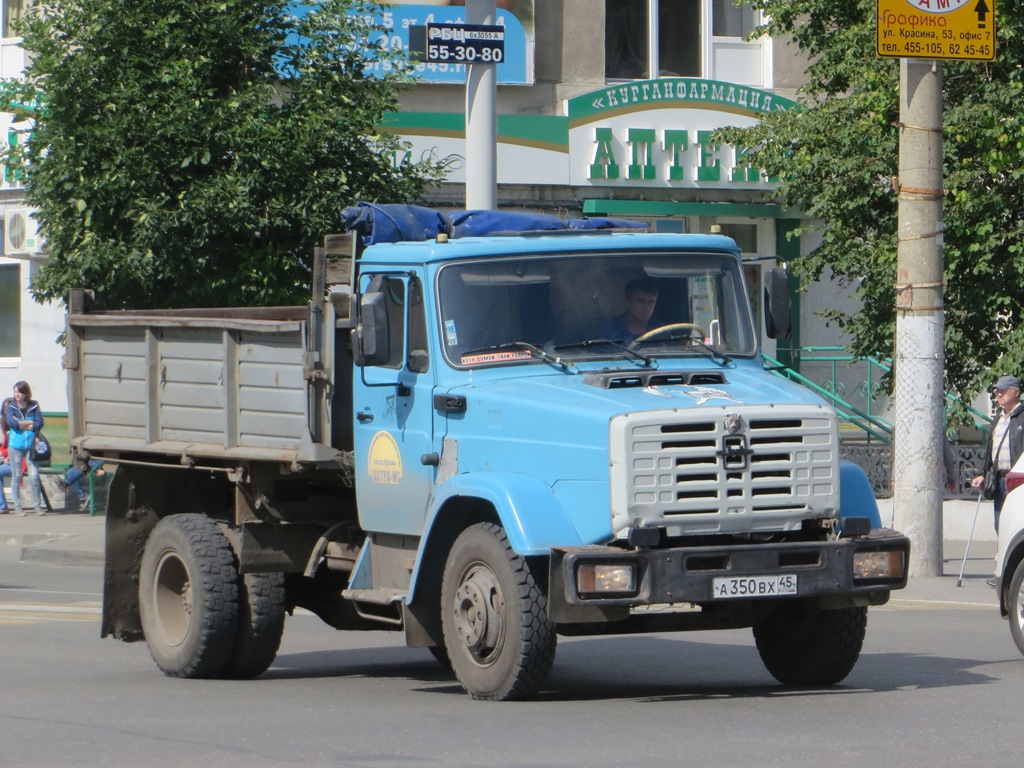 Самосвал ЗиЛ-ММЗ-45065 на шасси ЗиЛ-494560 #А 350 ВХ 45. Курган, улица Куйбышева