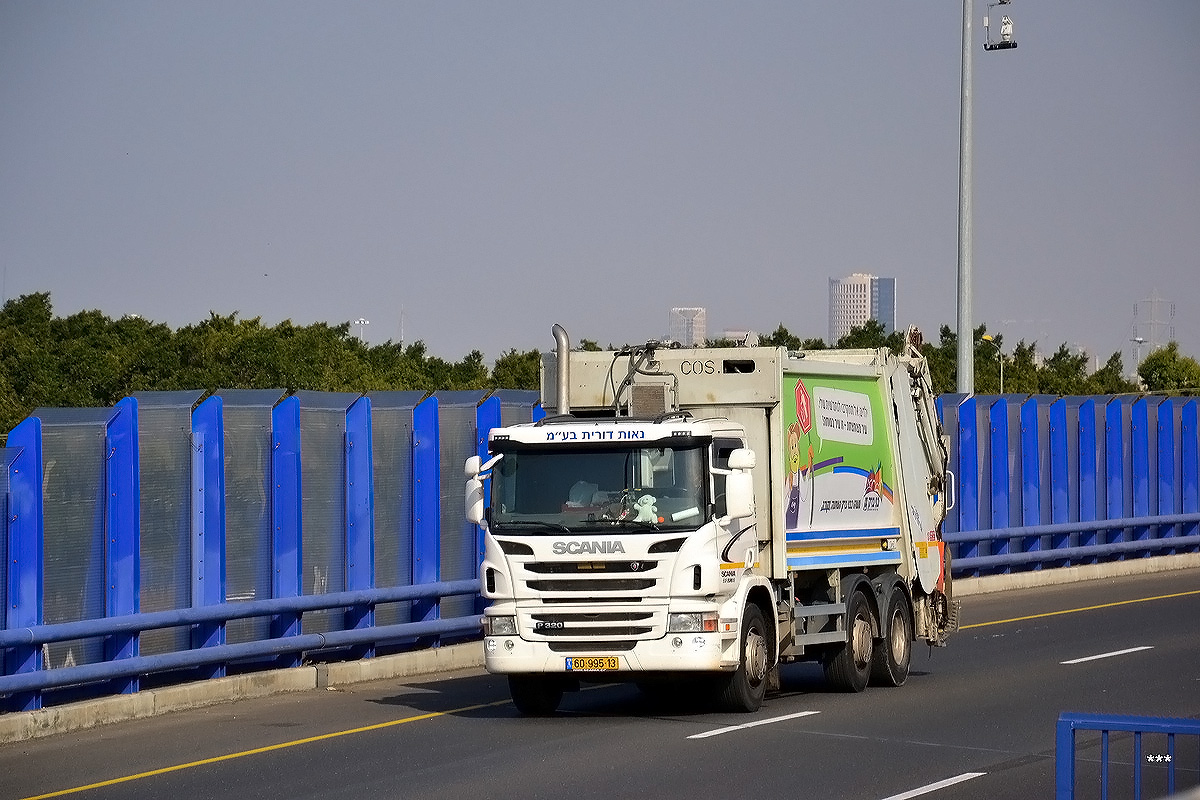 Мусоровоз на шасси Scania P320, #60-995-13. Израиль, Гуш-Дан, Холон